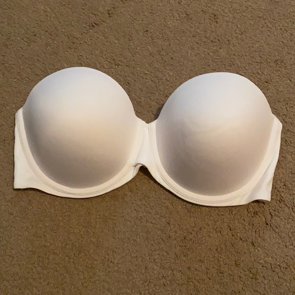 Ladies Maidenform White Strapless Bra-Size 40D